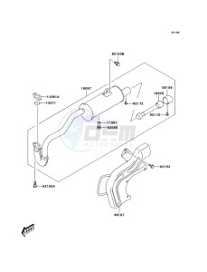 KFX50 KSF50A6F EU drawing Muffler(s)