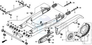 VT750CD3 drawing SWINGARM