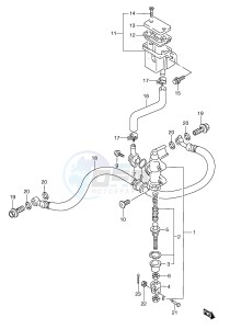 GSX-R600 (E2) drawing REAR MASTER CYLINDER