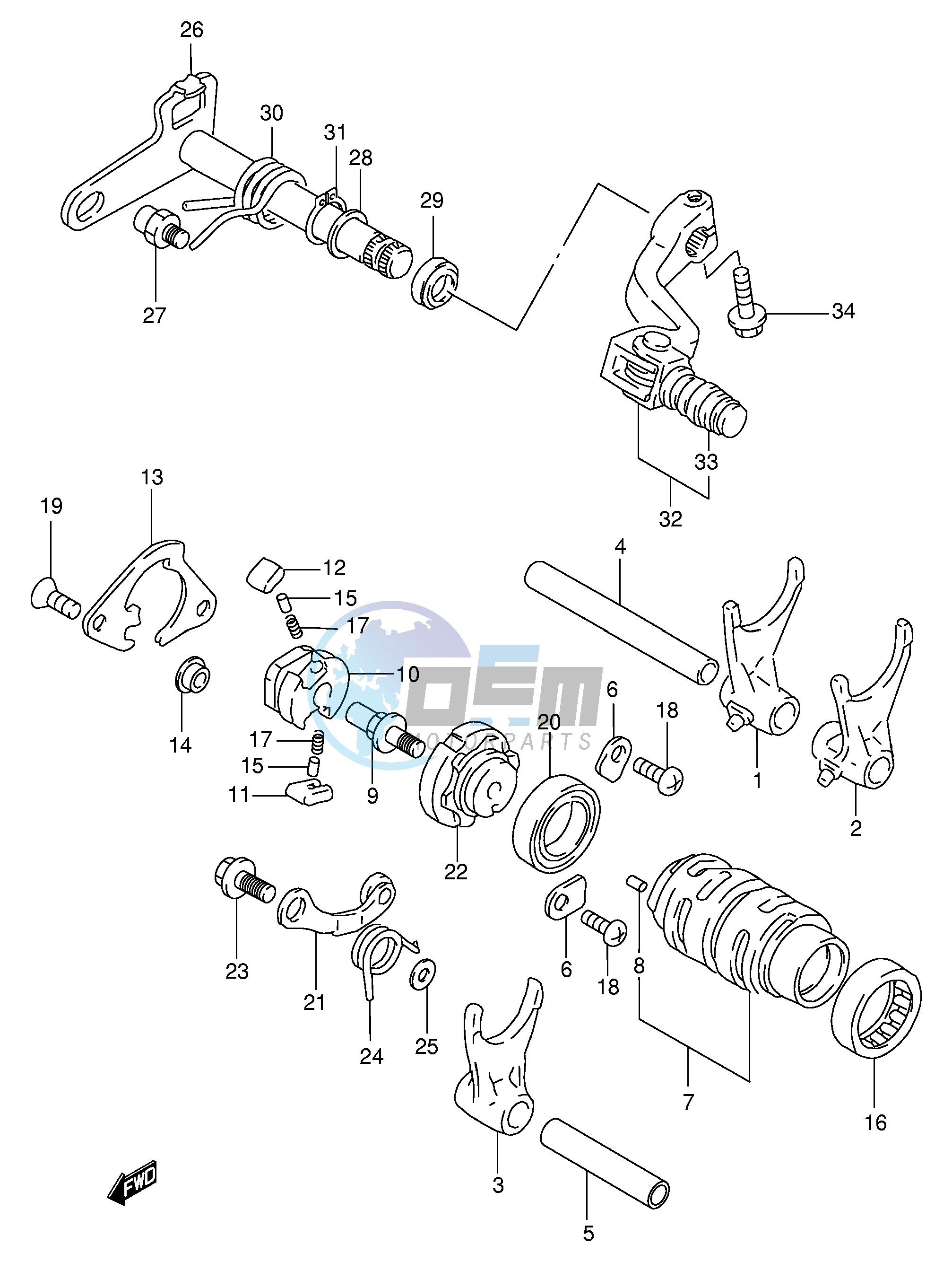 GEAR SHIFTING (MODEL W X Y)