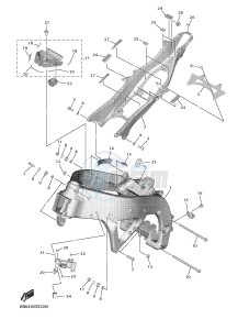 YZF-R6 YZF600 R6 (BN64) drawing FRAME