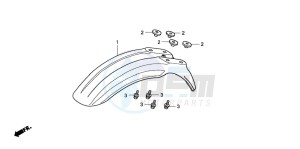 CR85RB drawing FRONT FENDER