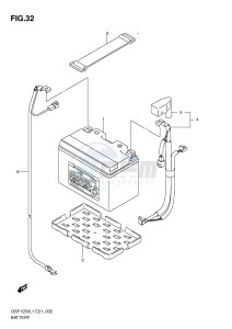 GSF1250 (E21) Bandit drawing BATTERY (GSF1250AL1 E24)