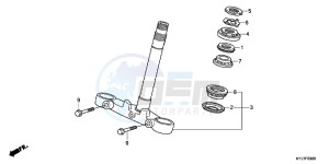 CBR250RAD CBR250R ABS 2E - (2E) drawing STEERING STEM