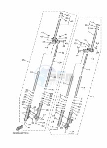 MWD300 TRICITY 300 (BED8) drawing FRONT FORK