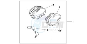 CBF1000S9 UK - (E / ABS MKH) drawing NARROW PANNIER SET