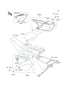 KX 250 T [KX250F] (T8F) T8F drawing SIDE COVERS