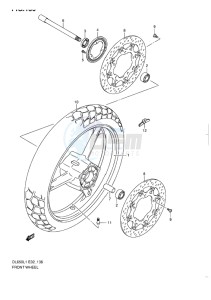 DL650 ABS V-STROM EU-UK drawing FRONT WHEEL