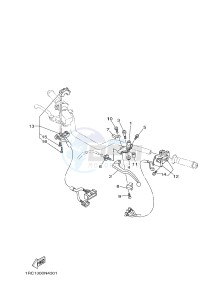 MT09 900 (1RC1 1RC2) drawing HANDLE SWITCH & LEVER