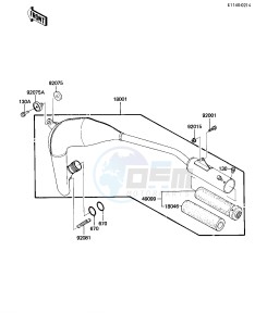 KX 60 B [KX60] (B1-B4) [KX60] drawing MUFFLER-- S- -