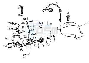 SENDA R DRD E1 E1R - 50 cc drawing OIL PUMP