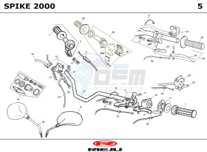 SPIKE-50-RED drawing HANDLEBAR - CONTROLS