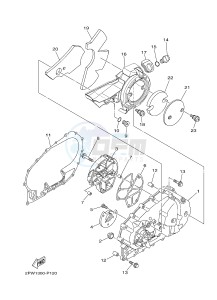 XP500A T-MAX 530 (2PWC) drawing CRANKCASE COVER 1