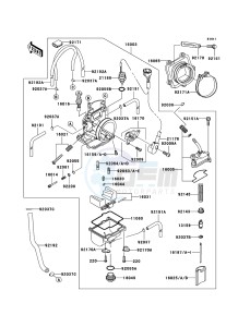 KX250 KX250-R1 EU drawing Carburetor