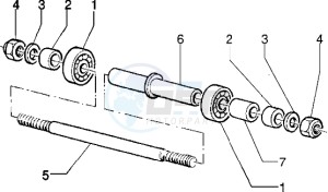 Zip 50 freno a disco drawing Front wheel component parts