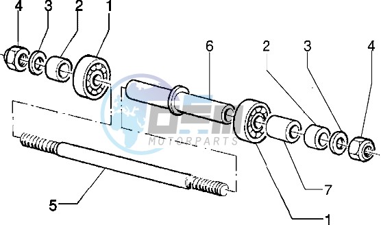 Front wheel component parts