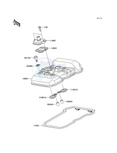 NINJA_250R EX250K9F GB XX (EU ME A(FRICA) drawing Cylinder Head Cover