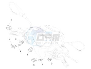 Medley 125 4T ie ABS (APAC) drawing Selectors - Switches - Buttons