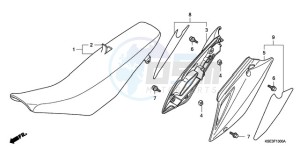 CRF150R9 Europe Direct - (ED) drawing SEAT/SIDE COVER