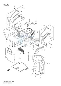 LT-A750X (P17) drawing FRONT FENDER (LT-A750XL1 P24)