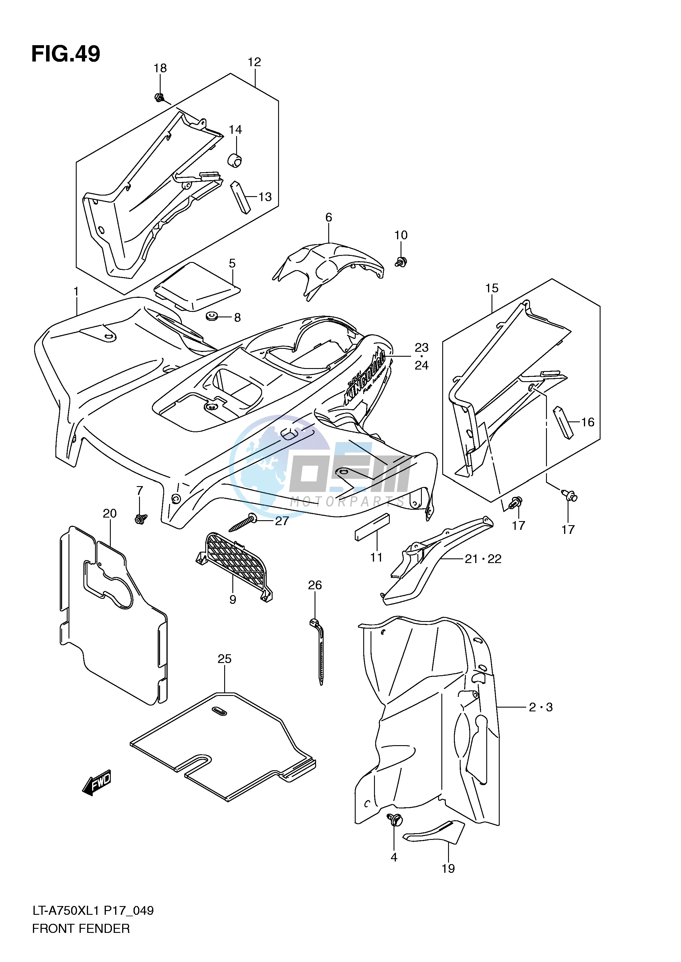 FRONT FENDER (LT-A750XL1 P24)