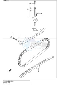 AN250 (E2) Burgman drawing CAM CHAIN