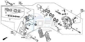 ST1300A drawing L. FRONT BRAKE CALIPER