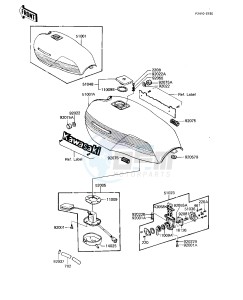 KZ 1000 R [EDDIE LAWSON REPLICA] (R1-R2) [EDDIE LAWSON REPLICA] drawing FUEL TANK