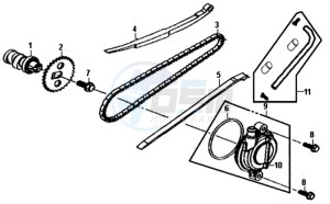 ALLO 50 45 KMH drawing CHAIN / CHAIN TENSIONER / CHAIN GUIDE