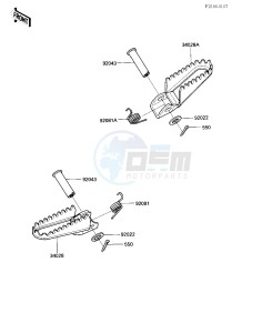 KX 250 C [KX250] (C2) [KX250] drawing FOOTRESTS -- 84 KX250-C2- -