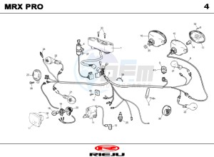 MRX-50-PRO-BLACK drawing HANDLEBAR - CONTROLS