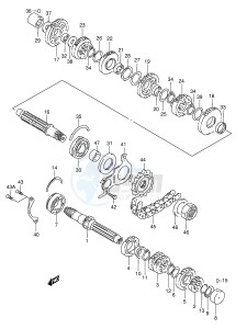 GSX600F (E2) Katana drawing TRANSMISSION