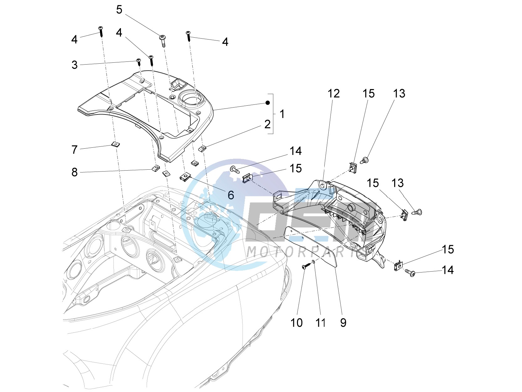 Rear cover - Splash guard