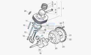 California 1100 Stone - Metal PI Stone/Metal PI drawing Crankshaft - piston