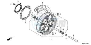 NC700XD NC700X 2ED drawing FRONT WHEEL