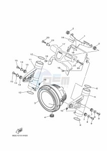 XSR700 MTM690D-U (BJY2) drawing HEADLIGHT