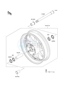 VN 1700 A [VULCAN 1700 VOYAGER] (9FA) A9FA drawing FRONT WHEEL