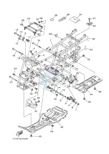 YFM450FWAD YFM45FGPB GRIZZLY 450 EPS (1CTC 1CTD 1CTE) drawing FRAME