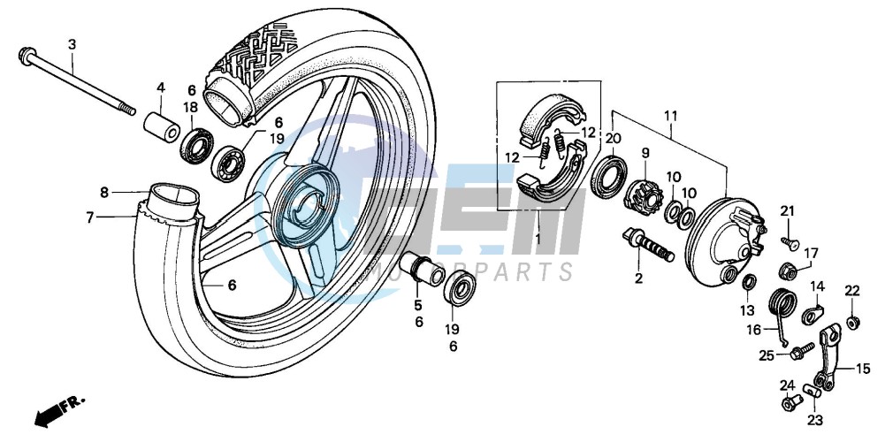 FRONT WHEEL (SH50DP/DS)