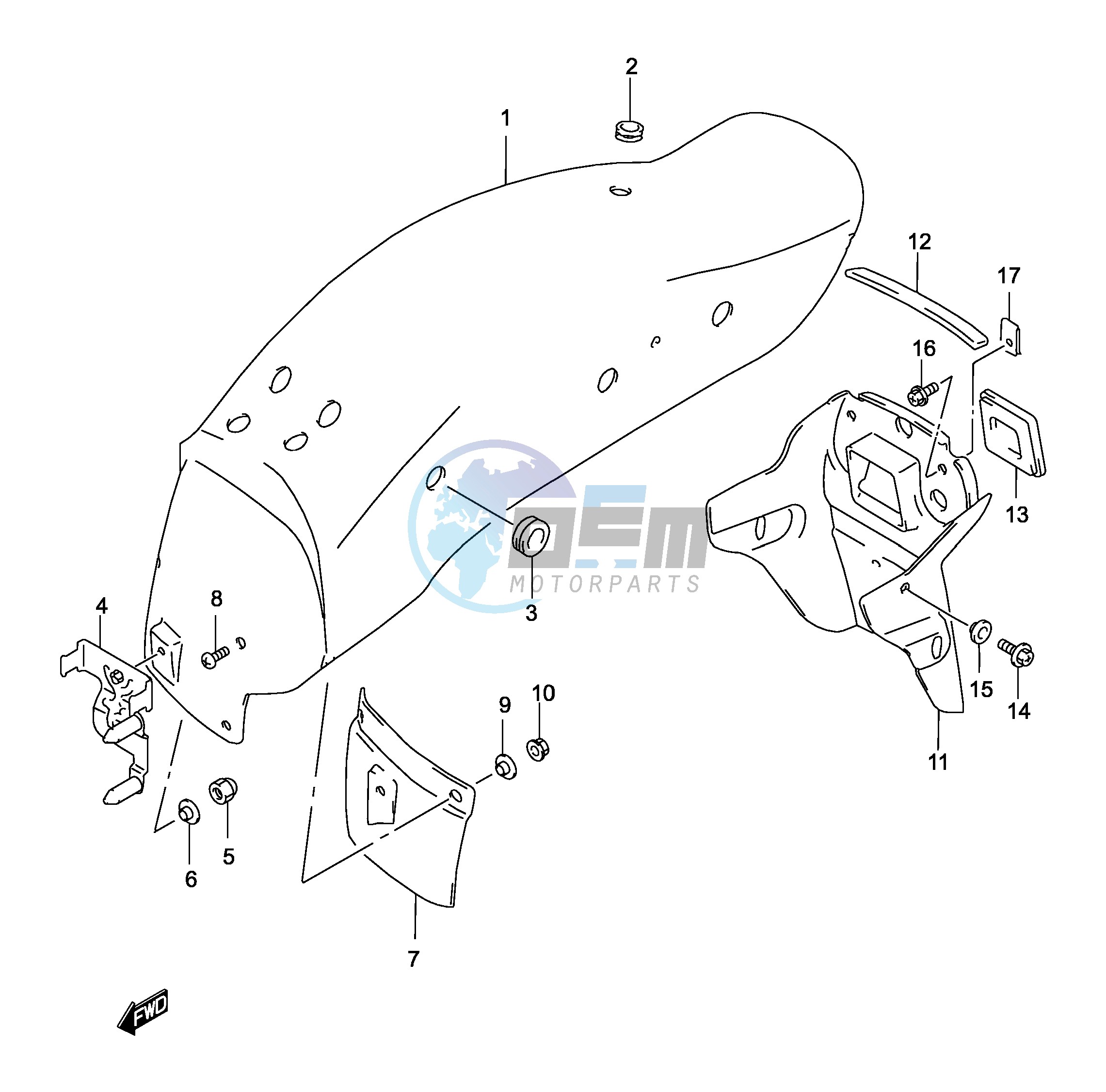 REAR FENDER (MODEL K3)