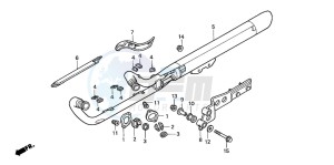 VT750C drawing EXHAUST MUFFLER