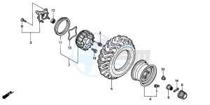 TRX450FM drawing FRONT WHEEL