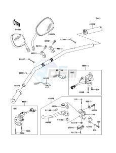 W800 EJ800ACFA GB XX (EU ME A(FRICA) drawing Handlebar