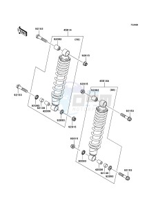 KVF750 4x4 KVF750A7F EU GB drawing Shock Absorber(JKAVF750AAB601708-)