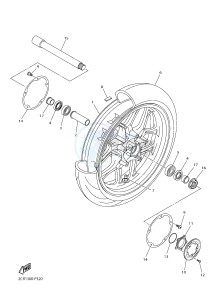 YZF-R1M 998 R3 (2KSC 2KSD) drawing FRONT WHEEL