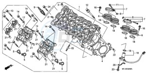 CBR600RA9 France - (F / ABS CMF) drawing CYLINDER HEAD