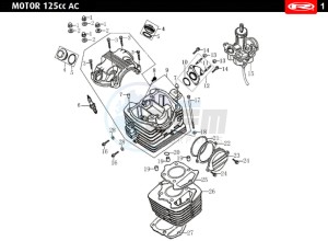 MARATHON-125-AC-SM-E4-FREE-JUMP-AUSTRIA-FREE-JUMP-GREEN drawing CYCLINDER HEAD - CYLINDER  EURO4