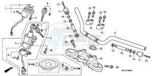 CB600F39 Spain - (SP / ST) drawing HANDLE PIPE/TOP BRIDGE