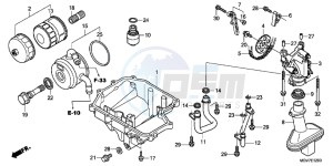 CBR600FAB CBR600F ABS E drawing OIL PAN/ OIL PUMP