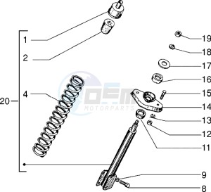 PX 125 E drawing Front shock absorber